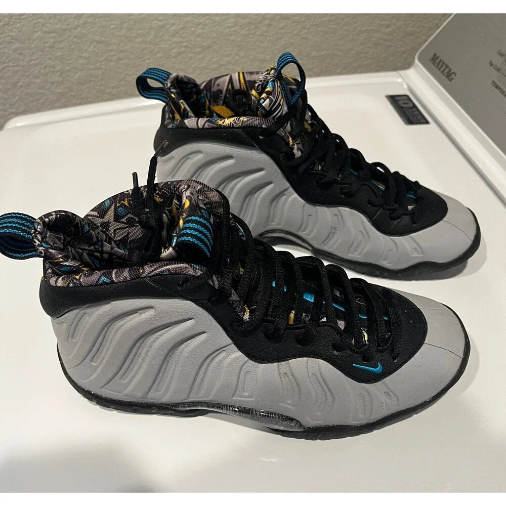 Nike Little Posite One Graffiti Foamposite GS Size 5Y No Insoles No Box